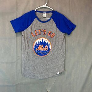Victoria's Secret Pink New York Mets T-Shirt Women’s Size M Gray Blue